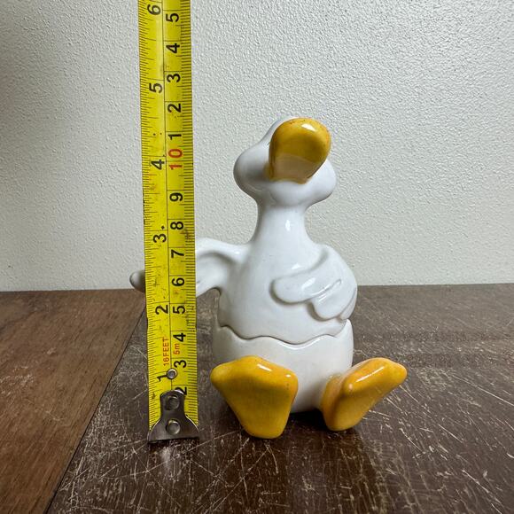 Ganz White Yellow Novelty Duck Stacking Figural Salt and Pepper Shaker Set - Picture 7 of 7